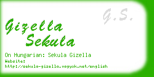 gizella sekula business card